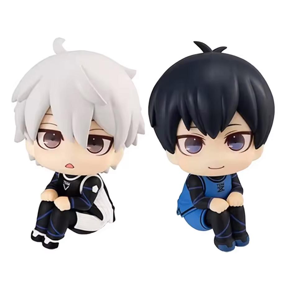 10cm Blue Lock Anime Figure Look Up Isagi Yoichi/Nagi Seishiro Action Figure Bachira Meguru Figurine Collection Model Dolls Toys