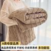 Ultra Soft Faux Rabbit Fur Throw Blanket Warm Plush Striped Blankets Conditioning Quilt Fluffy Throws for Couch Chair Sofa