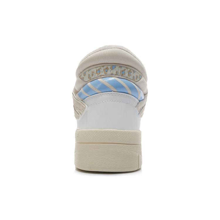 Li Ning Wave Suprewave Mid Slip Resistant Abrasion Resistant Mid top Skateboard Shoes Women's Light Taupe AGCR234-5