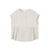 Demana Linen Blend Cap Sleeve Blouse