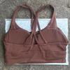 Solid Color Women Cross Back Bra Fitness Underwear Soft Fitness Sport Bra Top Gym Yoga Athletic Workout With Chest Pad