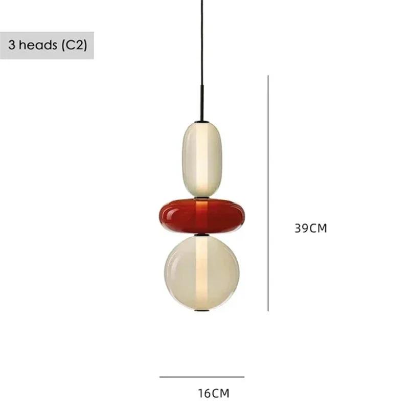 European Modern New LED Candy Glass Chandelier Living Room Dining Room Bedroom Bedside Decorative Atmosphere Lighting