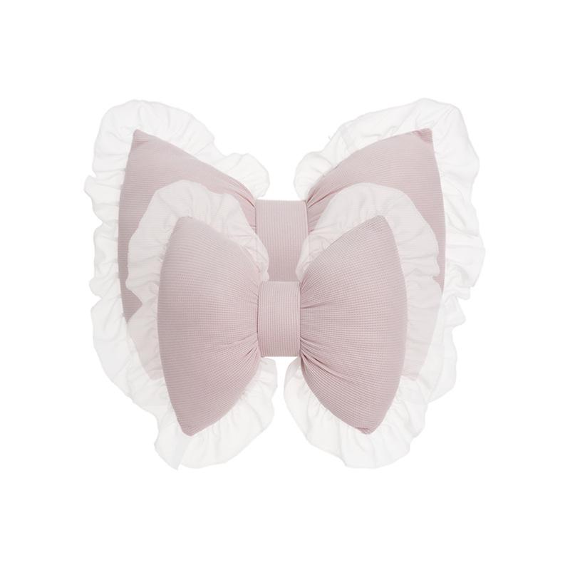 Lace-Edged Butterfly Car Neck & Lumbar Support Pillow - Universal, Comfortable & Breathable for All Seasons