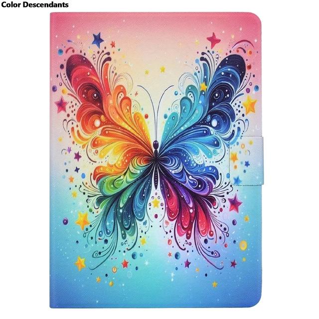 Painting Cute Cat Flip Tablet Case For iPad mini 6 2021/mini 7 2024 8.3 inch Universal Adjustable Stand Protective Case