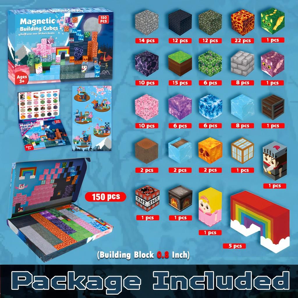 Vehicle Mining Minecraft Adventure Valley Farm Assembly Magnetic Block Set Cube