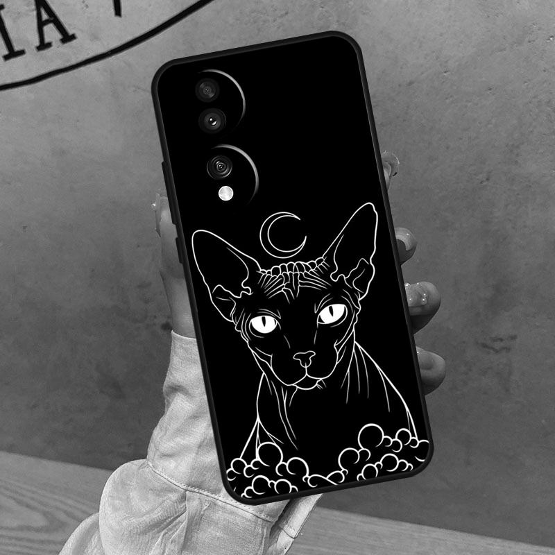 Sphinx Cat Printing Drawing Case For Honor Magic 5 6 7 Pro Cover For Honor 400 200 50 70 90 Lite X9 X8a X8b X9a X9b X9c