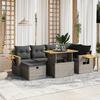 VidaXL Garden Lounge Set with Cushions 7 Pcs, Patio Sofas, Patio Furniture Set, Outdoor Furniture, Grey 3276147