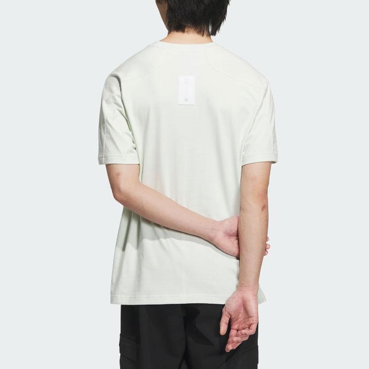 Adidas Wuji Must-Have Tee With Solid Color Logo Men Tops Crystal-Blue IX4293