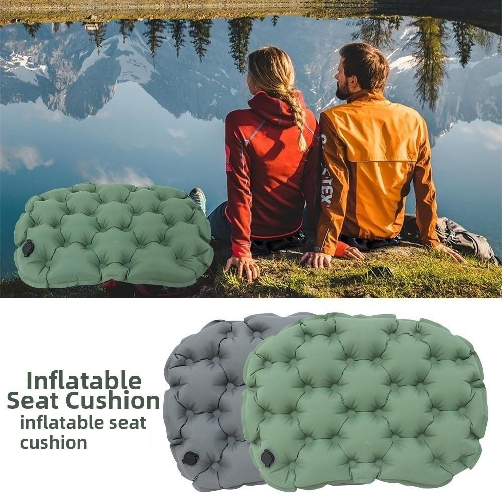 Foldable Inflatable Seat Cushion Waterproof Space-saving Travel Chair Cushion Comfortable Moisture-proof 3D Air Seat Cushion