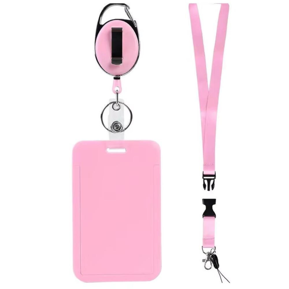 Neck Hanging Retractable ID Badge Holder with Breakaway Lanyard Access Control Set  Office Use