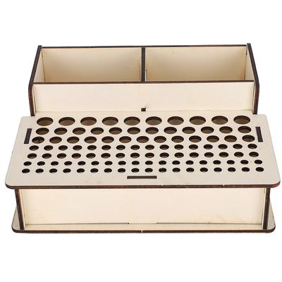 Portautensili in legno per lavorazione della pelle Organizzatore per utensili in pelle Scatola di legno Mensola portaoggetti (102#)