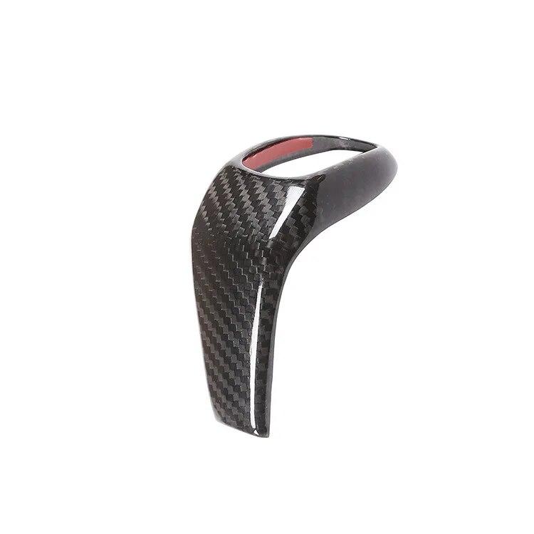 Carbon Fiber Style Car Gear Shift Head Cover Trim Fit For BMW X1 F48 2016-19 /2 series 218i Gran Tourer F45 F46 2015-2018