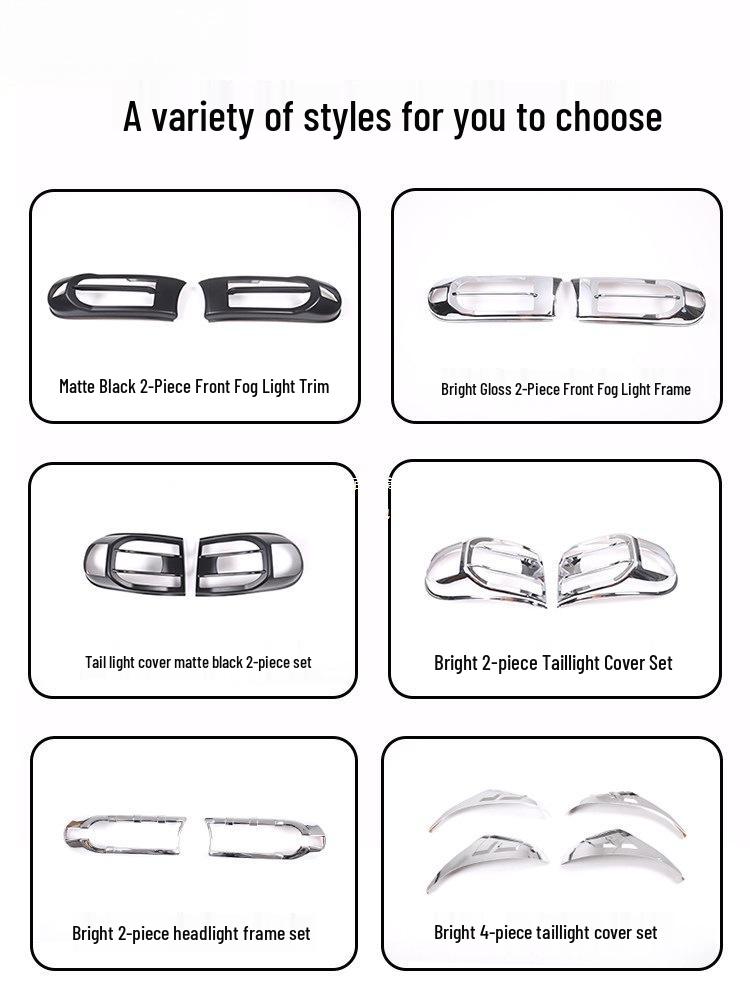 Coperture Nere Warrior per Luci e Telaio per Toyota FJ Cruiser: Protezione Fendinebbia Anteriori, Luci Posteriori, Indicatori di Direzione