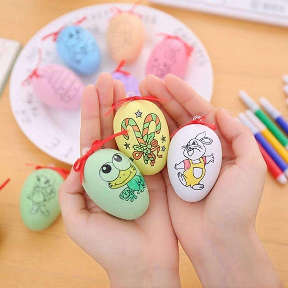 Easter Egg Ornament Diy Bunny Bird Easter Eggs Party Decorations Egg Graffiti Easter Decorations