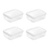 4pcs Reusable Frozen Meat Box Airtight Food Grade Refrigerator Storage Container With Lid Stackable Food Storage Container