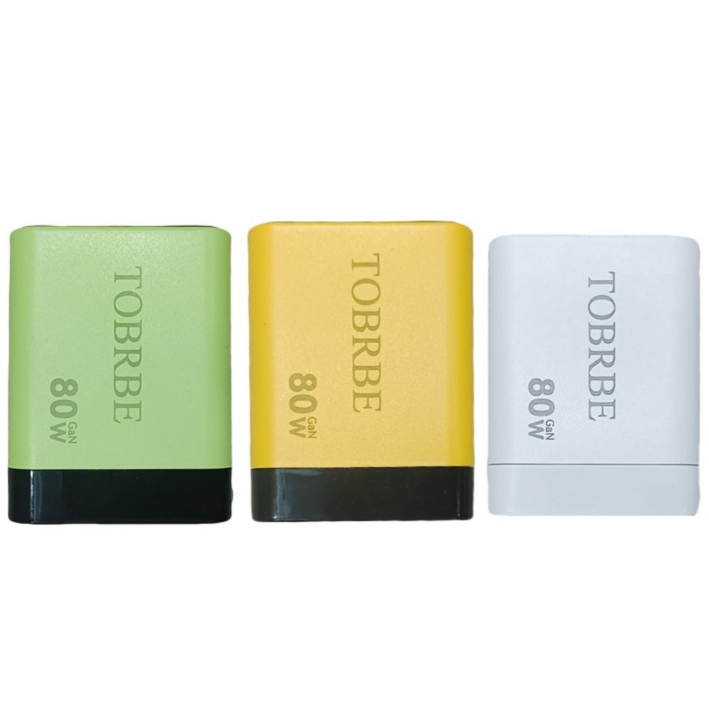 

80w Phone Charger 3 in 1 Laptops Charger New GaN Charger for Phone, Laptops зелений