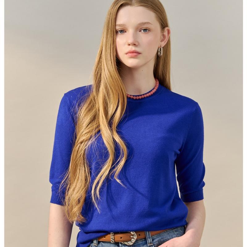 Maxza Basic Round Neck Half Sleeve Knit Zf04qk001na