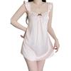 Satin Sleepwear Dress For Women With Deep V Neck And Sleeveless Design For Home And Lounge Use
