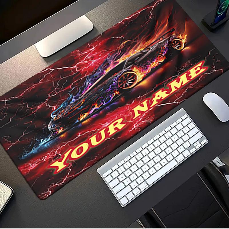 1PC Custom Name Race Car Artwork" Mouse pad, keyboard and mouse desk pad, for computer notebook Birthday Gift For Any Room Or Office