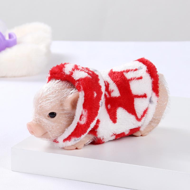 Silikon Ferkel Mini-Tierfiguren Set Realistisch Lebensecht Weich Niedlich Tier Zubehör für Zuhause Schreibtisch Geschenk für Freunde Kinder