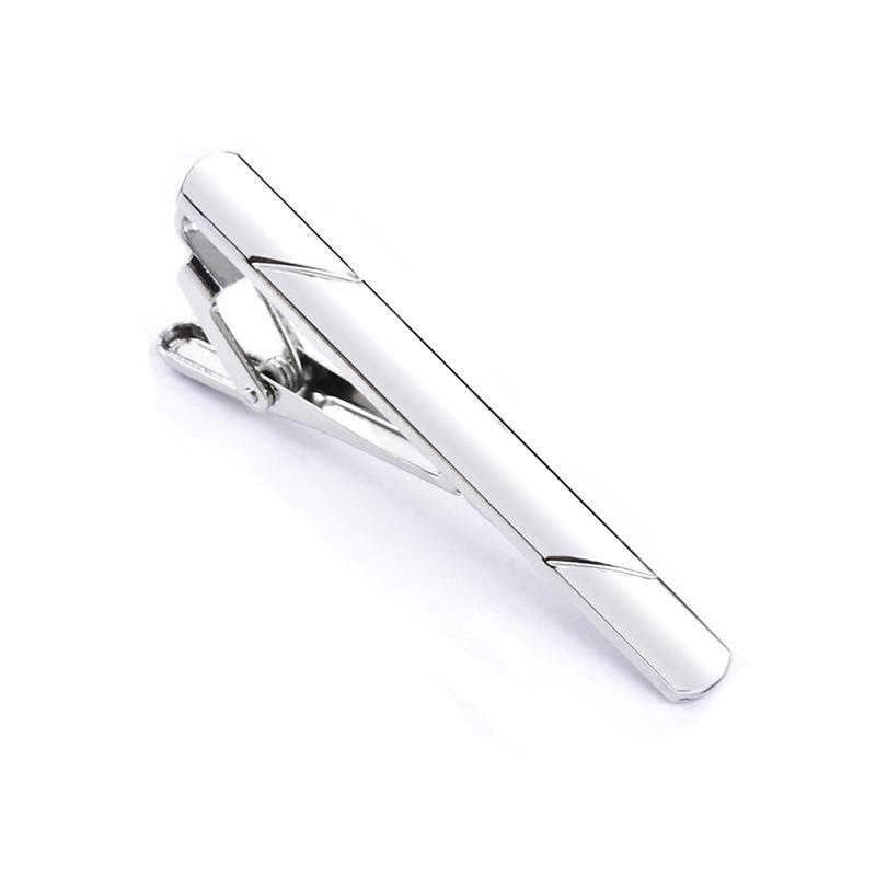 5.8x0.6cm Colourful Tie Clip for Men Metal Copper Simple Bar Clasp Practical Black Navy Blue Necktie Clasp