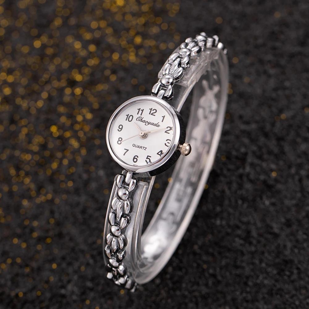 Ceasuri de Dama Nou Brand de Lux Aliaj Cristal Ceas Bratara Dama Moda Elegant Auriu Cadran Mic Ceas Dama Reloj Mujer