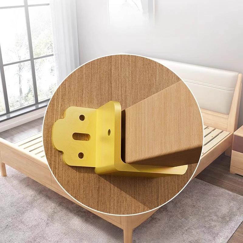 2/4/12PC Thickened bed frame fixator bed plate hanging buckle solid beam bracket plate support frame stainless steel hinge
