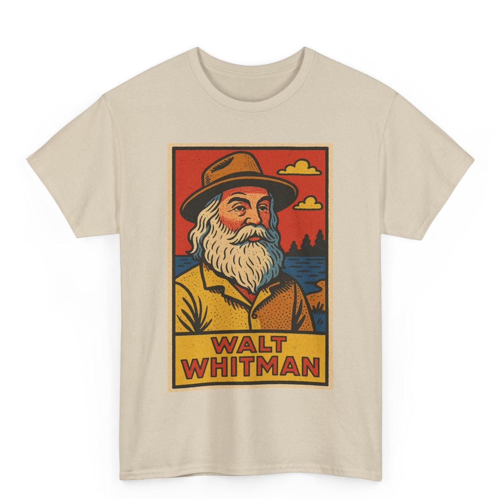 Walt Whitman T-Shirt: Retro Comic Poet Tee - Gift for Writers S