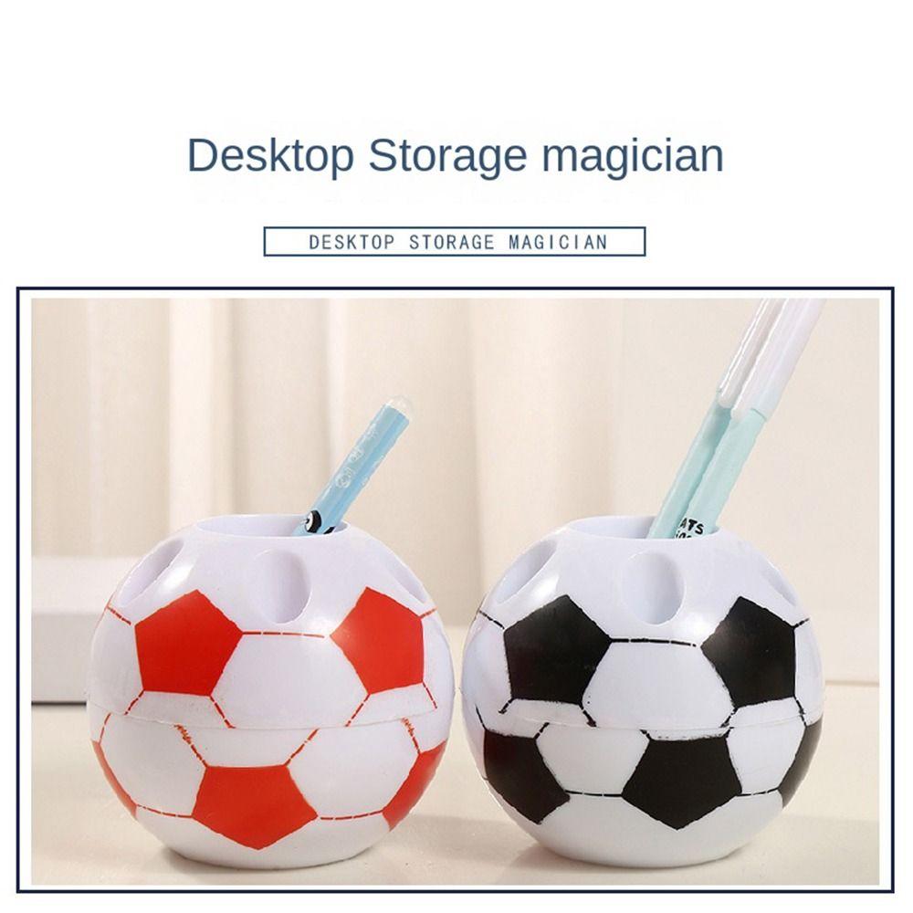 Creative Pen Organizer Football Shape Art Pen Storage Container Desktop Stationery Organizer