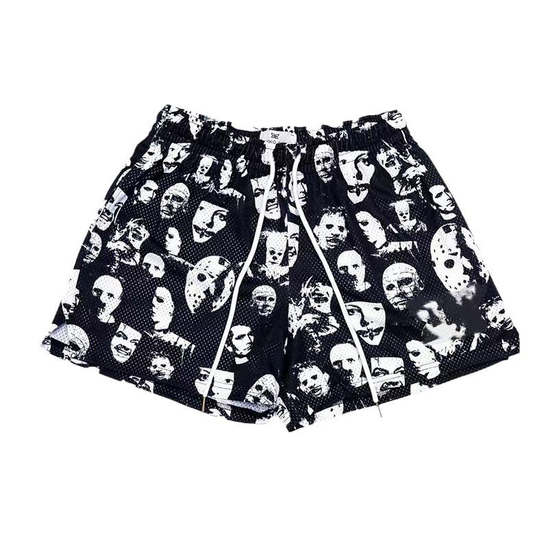 Unisex Sommar Trendiga Basketkaraktär Meshshorts - Snabbtorkande, Ovanför Knät, Fyrpunkts Casual Utomhuskläder
