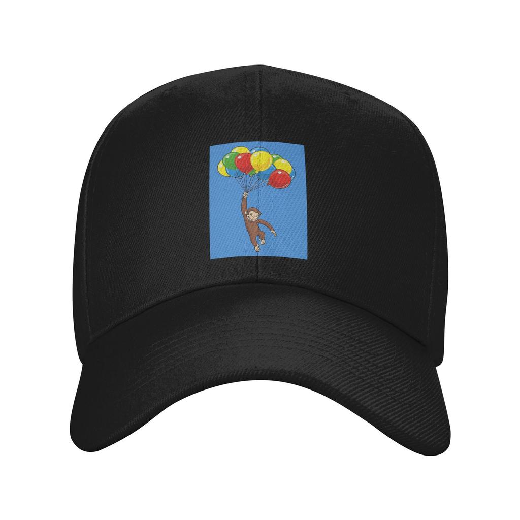 Unisex Baseball Hats Curious George with Balloons Outdoor Streetwear Summer Sports Baseball Caps Hip Hop Cap Casquette Hats
