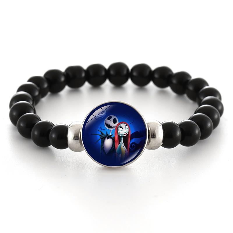 New Christmas Night Anime Snap Bracelet - Elastic Beaded Hand Jewelry