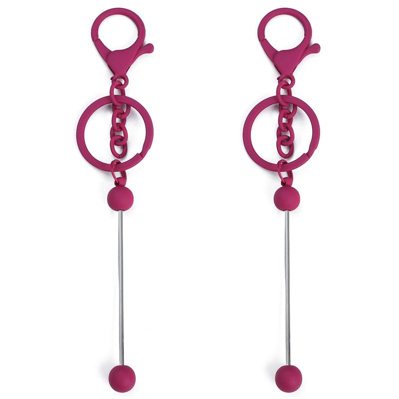 1 Satz ausgefallener DIY-Schlüsselanhänger mit Perlen, passend für große Lochperlen für Frauen und Mädchen, DIY-Schlüsselanhänger, Schmuckherstellung