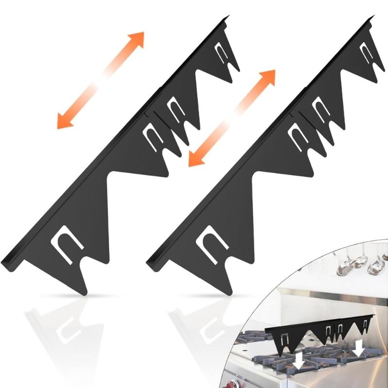 Pair  Kitchen Stove Counter Gaps Cover Steel Oven Gaps Shielding Easy Clean Ranges Side Fillers Stove Side Gaps Fillers Set
