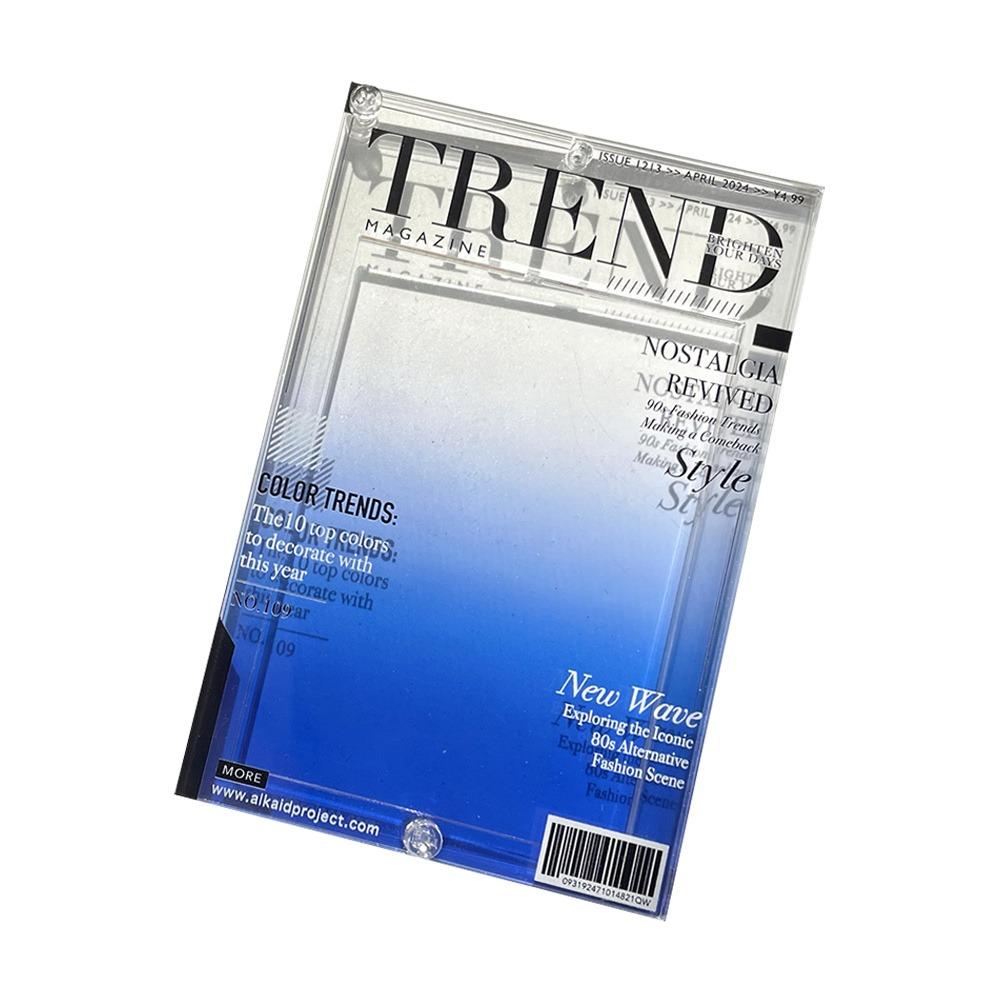 Trendy Magazine Style 3-inch Photo Frame with Bead Chain Photo Card Holder Card Display  Keychain