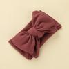 Doppellagiges großes Schleifen-Baby-Stirnband Neugeborene Baby-Mädchen Kinder Kopfschmuck Gestricktes Kinder-Haarband Turban Kopfbedeckung Haar-Accessoires
