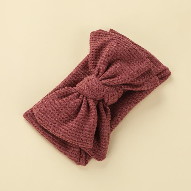 Doppellagiges großes Schleifen-Baby-Stirnband Neugeborene Baby-Mädchen Kinder Kopfschmuck Gestricktes Kinder-Haarband Turban Kopfbedeckung Haar-Accessoires