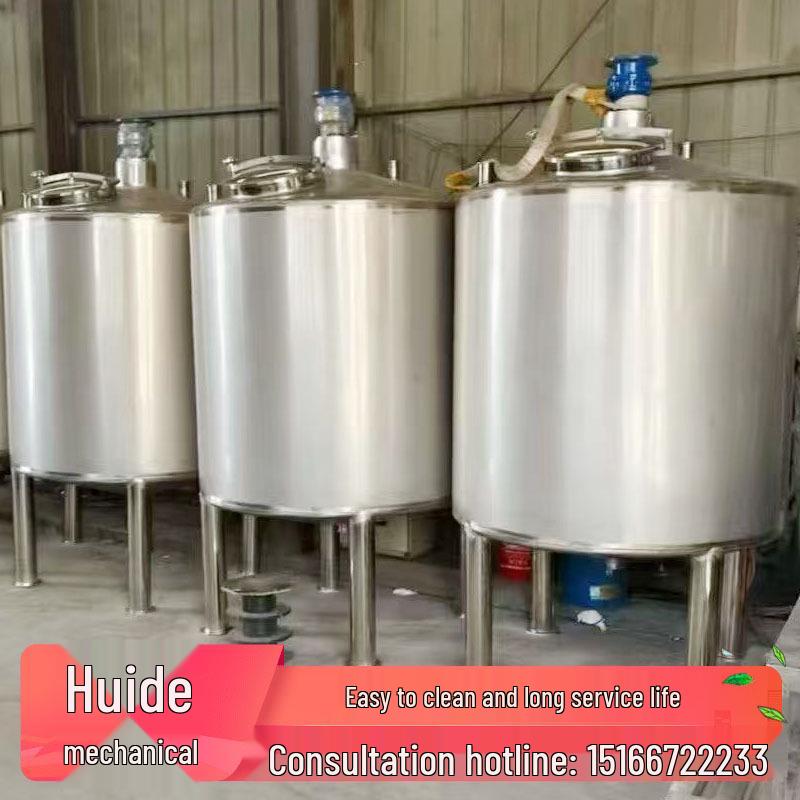 304 Stainless Steel Food-Grade Vertical Mixing & Fermentation Tank with Double Layer and Multi-functional Emulsification Features