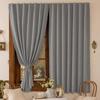 Full Blackout Curtain Rent House Window Door Shade Cloth Sun Protection Fabric No-Punching Self-adhesive Tape Easy Installation