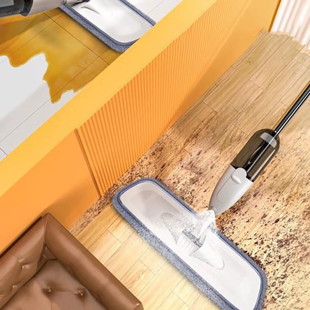 Ergonomic Household Spray Mop with Replaceable Microfiber Pad and 360° Rotation