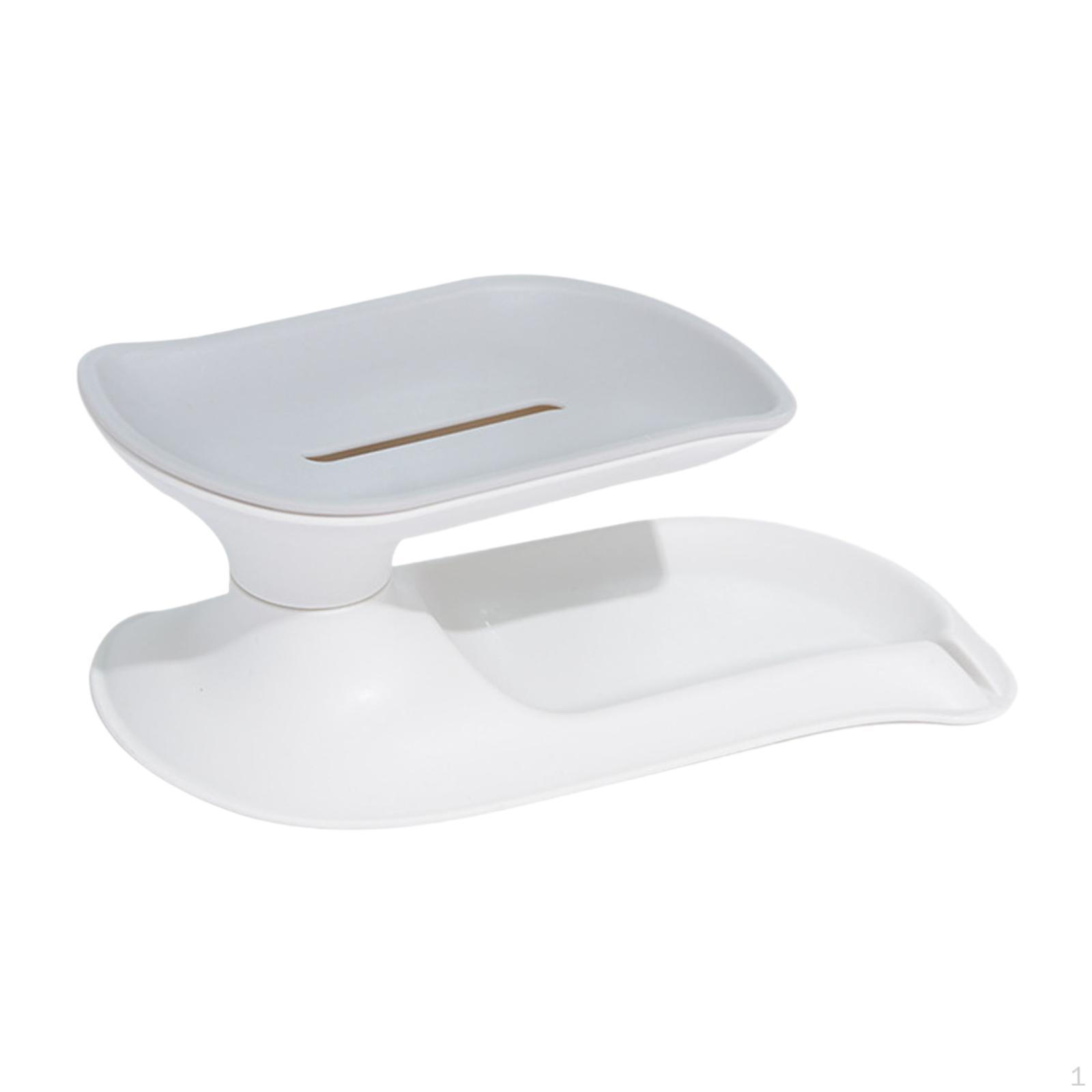 

Съемная полка для мыла для ванны с системой слива слоев белый