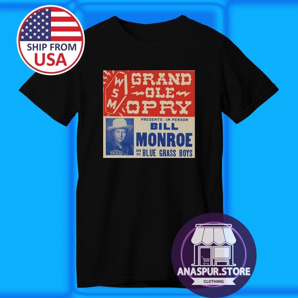 

Grand Ole Opy Bill Monroe Bluegrass Boys Men s Black Size S-5XL S