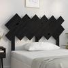 VidaXL Headboard Black 122.5x3x80.5 Cm Solid Pine Wood 819214