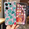 Korean Floral INS Minimalist Plants Phone Case For Xiaomi Redmi Note Note 13 9 11 10 12 Pro 12S Soft TPU Girls Transparent Cover
