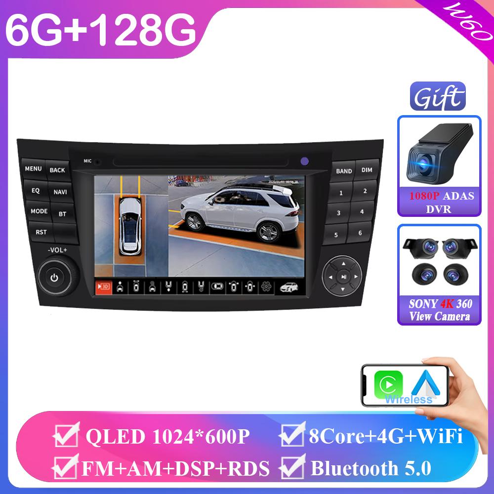 Wireless Carplay Android Auto Car Intelligent Systems 7 Inch for Mercedes W211 Benz W211 Car Radio Multimedia Player Car Stereo