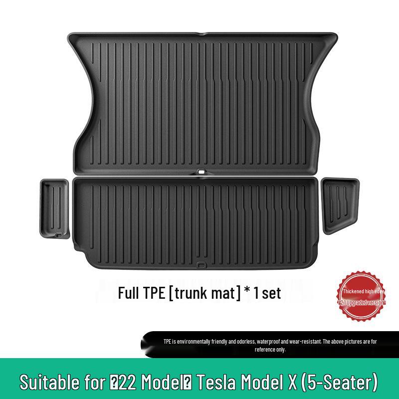 2022 Tesla Model X TPE Car Mats: Full Environmental Protection for Trunk and Backrest