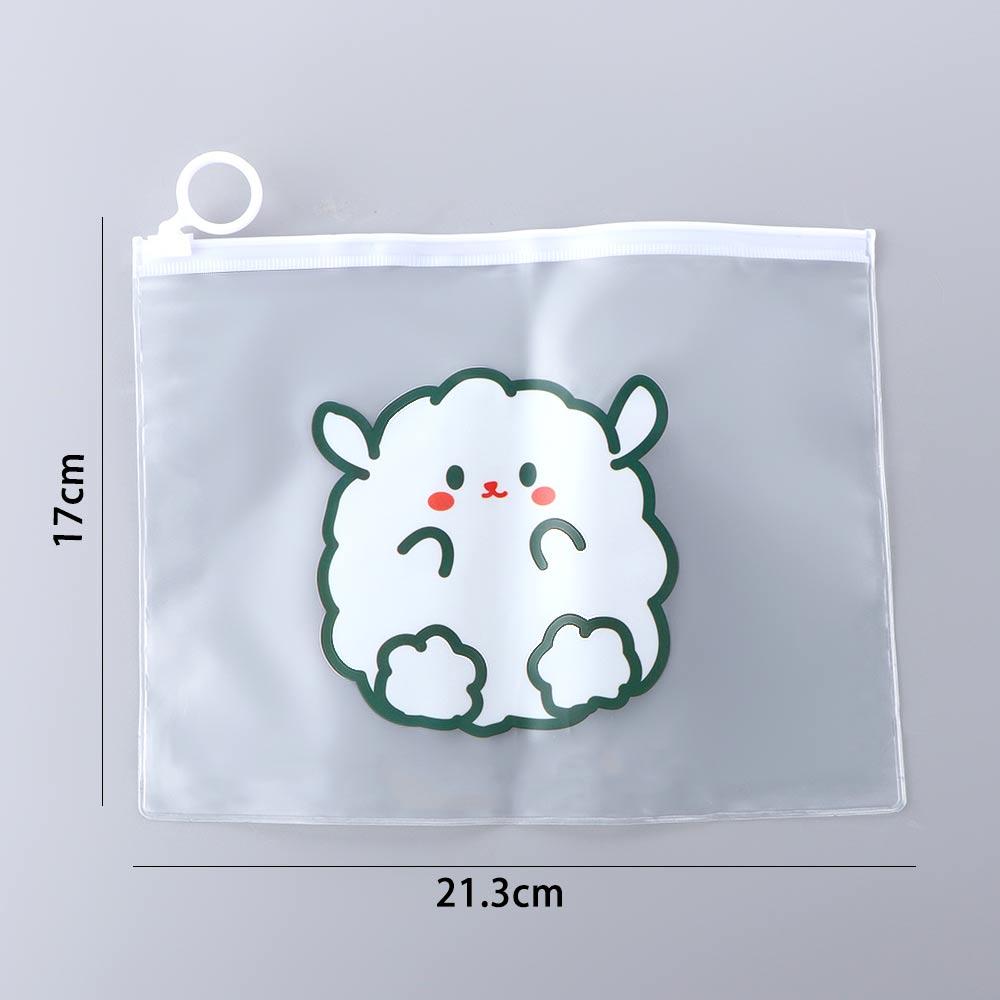 Paper Folder Information Bag Transparent File Folder File Storage Bag Bear File Bag Pencil Case