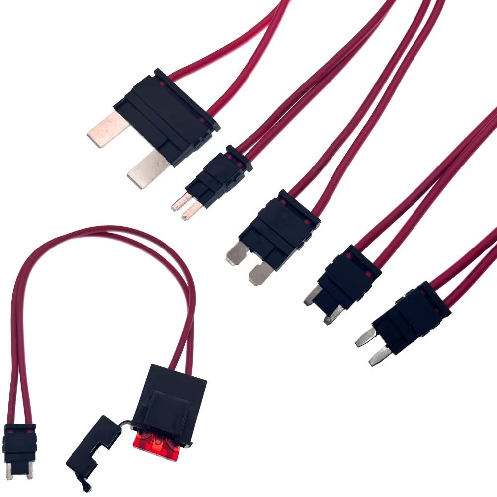 32V ACC Large Size Standard Mini Micro2 Size Car Fuse Holder 16AWG Non-Destructive Fuse Box ATM Blade Fuse Extension Cord Fuse Holders1