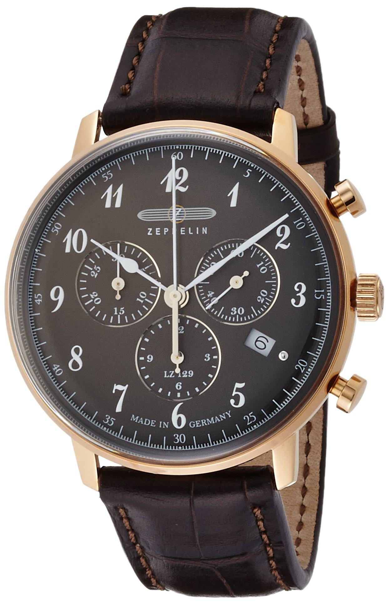 

[Zeppelin] Hindenburg Watch, Gray Dial, Stainless Steel, Quartz, 39.5MM, Germany, Watch 70842, Men s, Brown [Used]