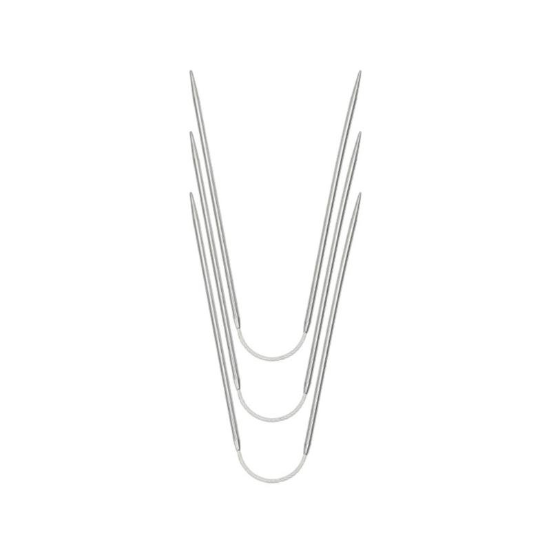 3PCS Steel Circular Knitting Needle with Wire for Blanket Crochet Knitting Needle for Weaving Knitting